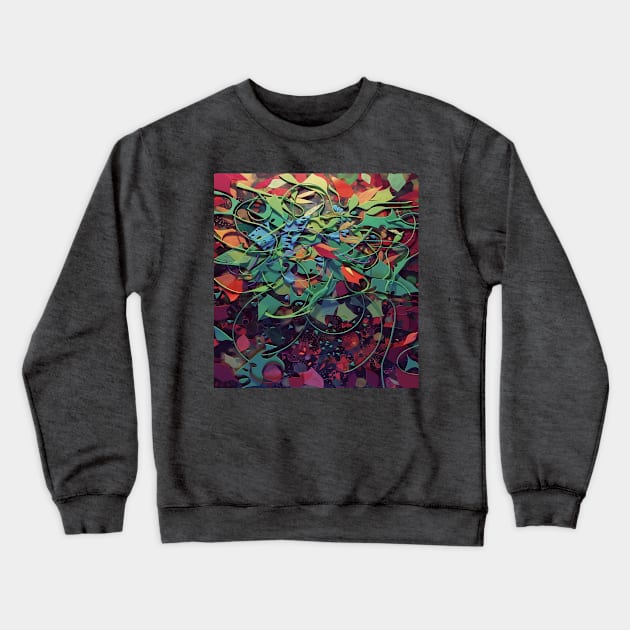 Tendrils- Fantasy Mixed Media Crewneck Sweatshirt by Adel8ide Designs